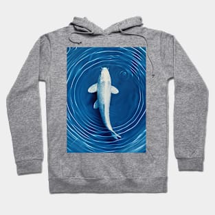 Koi Pond: Showa Sanshoku Koi in the Calming Blue Hoodie